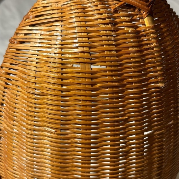 Vintage Oval Handled Gathering Storage Basket Hand Woven~Boho~14" x9"x11" High - Picture 9 of 11